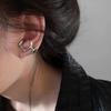 Fashion Liquid Metal Hollow Stud Earring Vintage Unusual Silver Color Irregular Metal Earrings For Women Jewelry