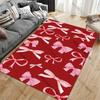 Pink decorative bows pattern carpet Yoga living room room decor children's crawling mat doormat area rug games mat