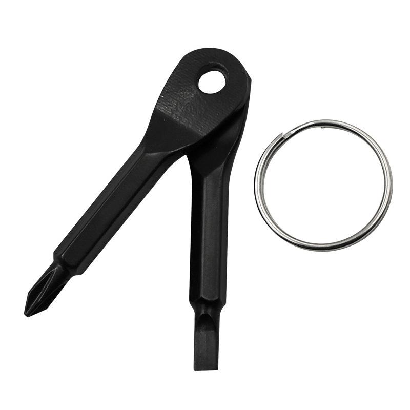 Portable Phillips Slotted Screwdriver Key Ring Multi Mini Pocket Repair Tool Gadget