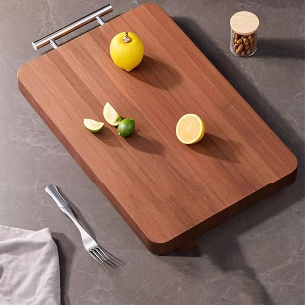 Anti-slip Design Wood Cutting Board Stainless Steel Hangers Cheese Board Chopping Board  Restaurant