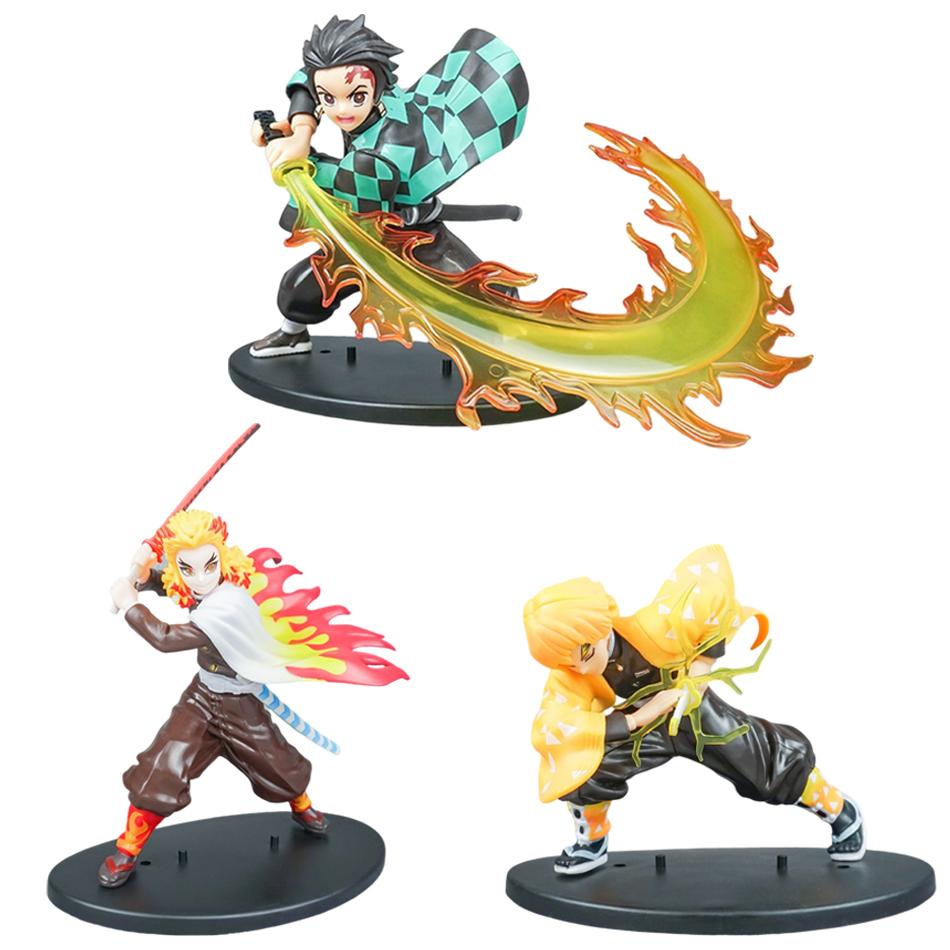 10-22cm Demon Slayer Anime Figure Kamado Tanjirou Agatsuma Zenitsu Kyoujurou Anime PVC Model Action Figure Collection Toy Gift