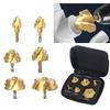 Hexagonal Shank Spiral Drill Bit Set of 6 for Water Pipe Repairing and Reaming 6 35mm Diameter Efficient Plumbing Tool