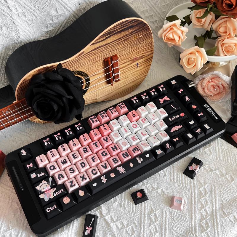 Height Maid Cat-Themed PBT Dye-Sublimation Mechanical Keyboard Keycaps