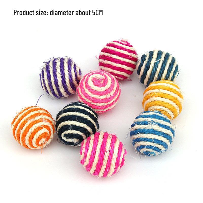 

Игрушка для кошек сизалевый мяч - Прочная, устойчивая к прорезыванию зубов дразнилка-палочка для котят