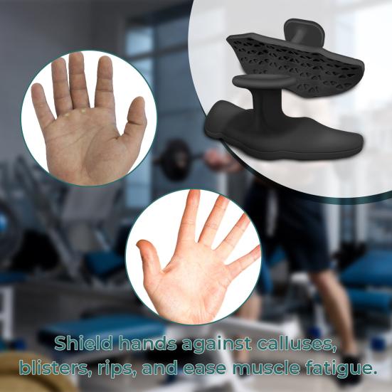 1 Pair Anti-Slip Silicone Workout Grips Men Women Hand Palm Protection Lifting Deadlift Pull-Up Grippers Gym Training Exercise Fingerless