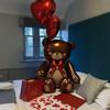 Bow Bear Aluminum Film Balloon Set Brown Bear Balloon Heart shaped Balloon for Birthday, Wedding, Shower, Anniversary Decoration