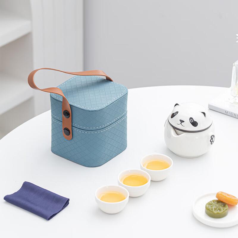 Panda Portable Ceramic Travel Tea Set