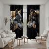 2pcs HD Wolf Totem Decorative Curtain Black Tie Digital Printed Curtain Home Decoration Style Decoration Living Room Bedroom