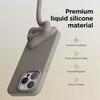 Coque de protection - booling - iphone 16 pro - silicone liquide - gris mat - souple