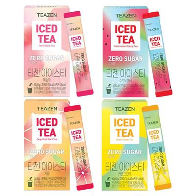 Teazen Zero Sugar Iced Tea Peach / Grapefruit / Watermelon Oolong / Lemon Green Tea (10 Sticks / 40 Sticks / 100 Sticks) (9 Options)