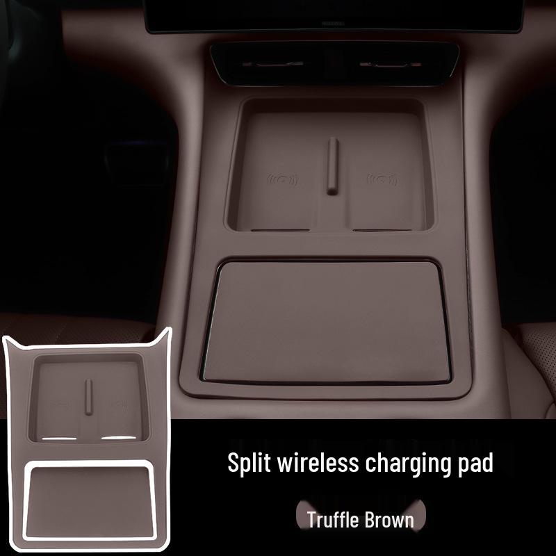 Compatible Wireless Charging Non-slip Silicone Pad & Storage for Huawei AITO M8/M7 Center Console.