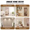 Wood Beaded Curtain, 31 Lines Bamboo Beaded Curtain 35 x 69In Natural Hanging Door Room Divider for Porch
