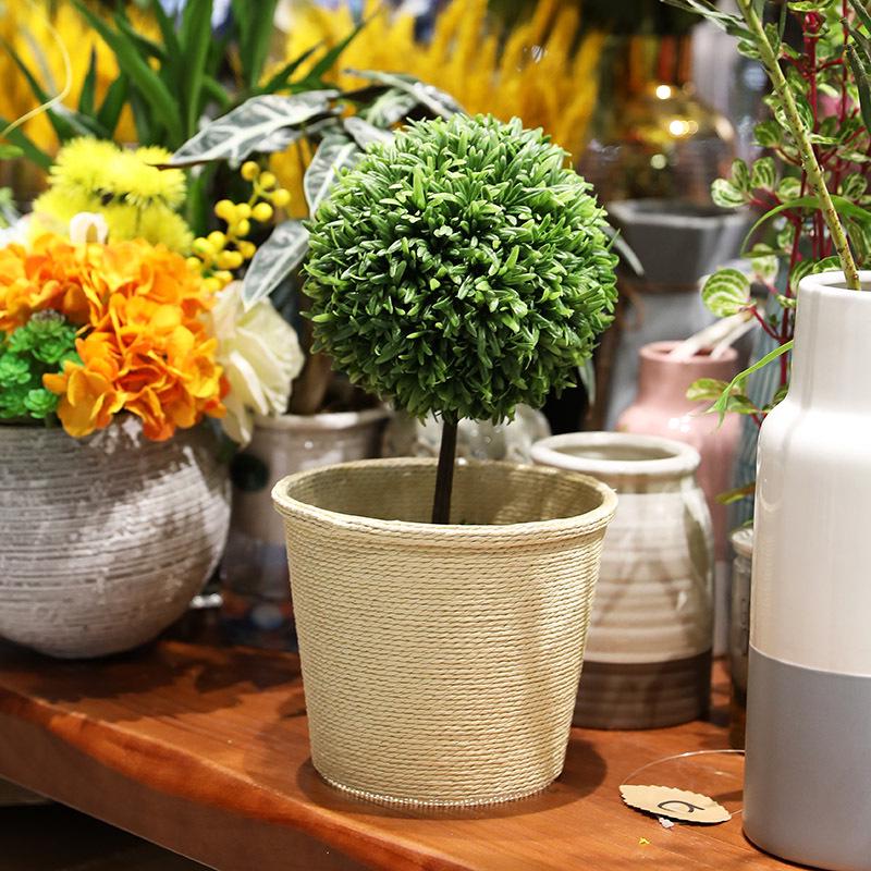 Waterproof Woven Paper Rope Flower Pots: Creative Succulent Basket Set