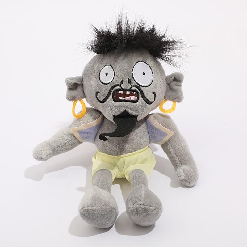 Plants Vs Zombies Sports Newspaper Roadblock Iron Bucket Zombie Plush Toy Doll For Kids And Collectors