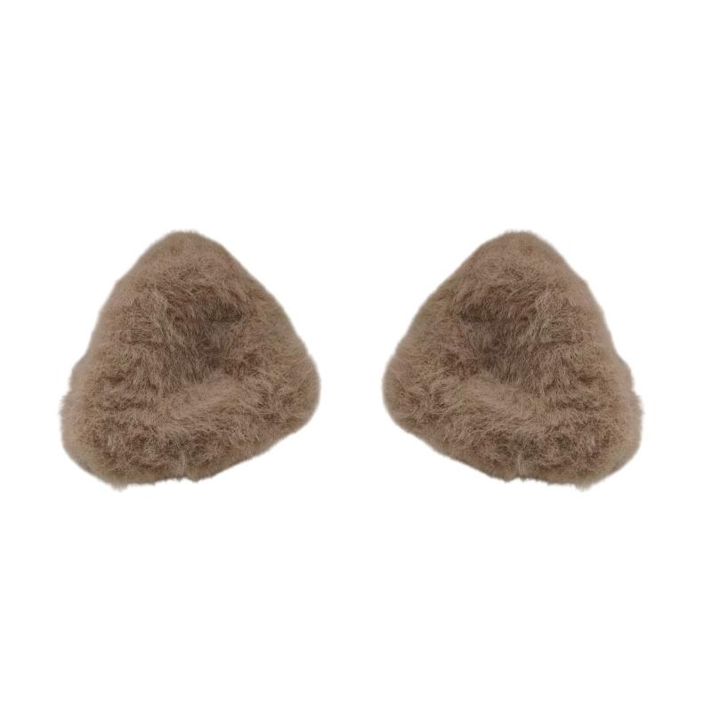 Stylish Plush Cats Ear Hair Clips Unique Cats Ear Hair Clips Soft Nonslip Bangs Claw Clips for Women Decoration