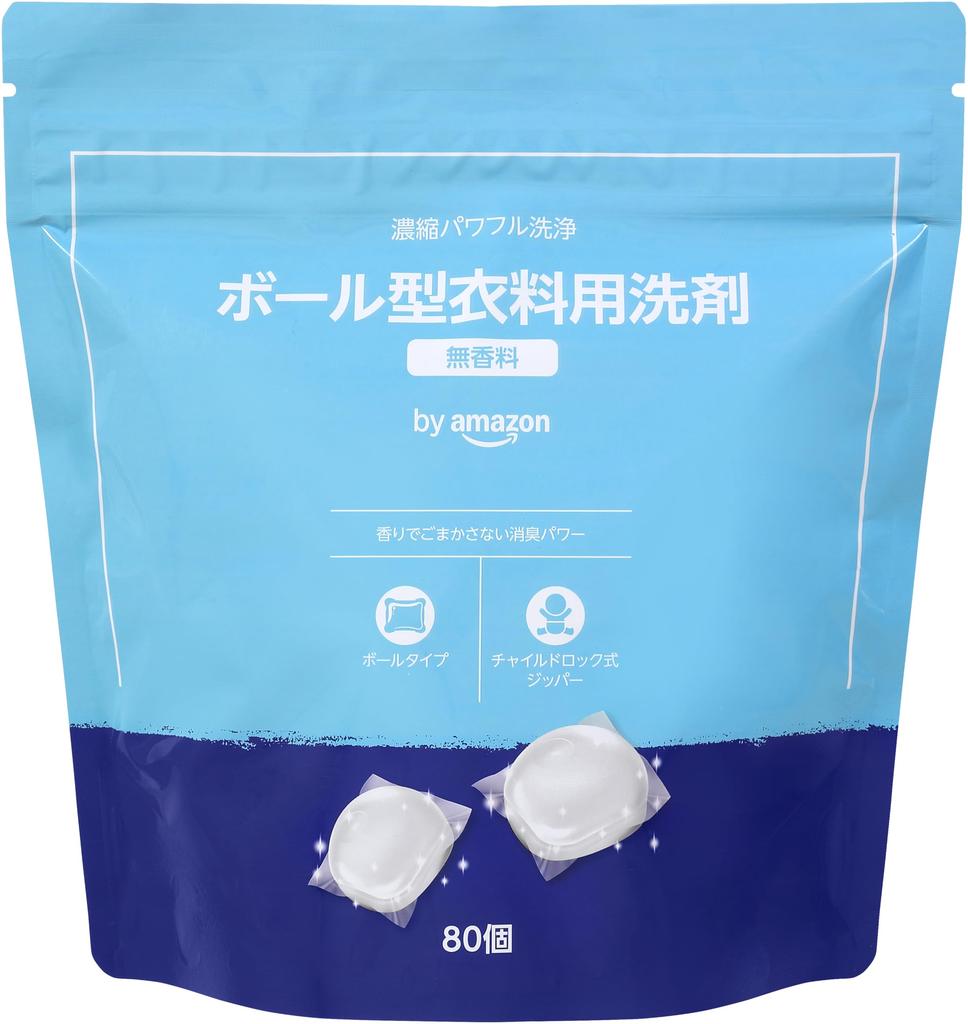 Laundry Detergent 80 Made In by Amazon Balls, Count, Unscented, Japan,