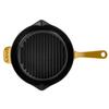Lava Cast Iron Round Grill Pan. Long-Stem, Dia. Ø 28cm.