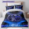 FC Schalke 04 Pattern Bedding Set Quilt Cover Pillowcase Home Decor Gift (1 * Duvet Cover + 2 * Pillowcase, Without Core)