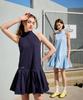Candini Navy Flare Halter Dress