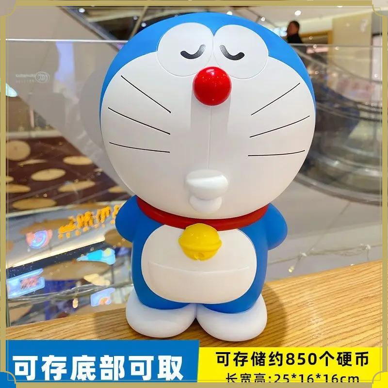 Large Size Doraemon Action Figures Toys Anime Kawaii Piggy Bank Pvc Figurines Decoration Model Toy Statue Decor Birthday Gifts
