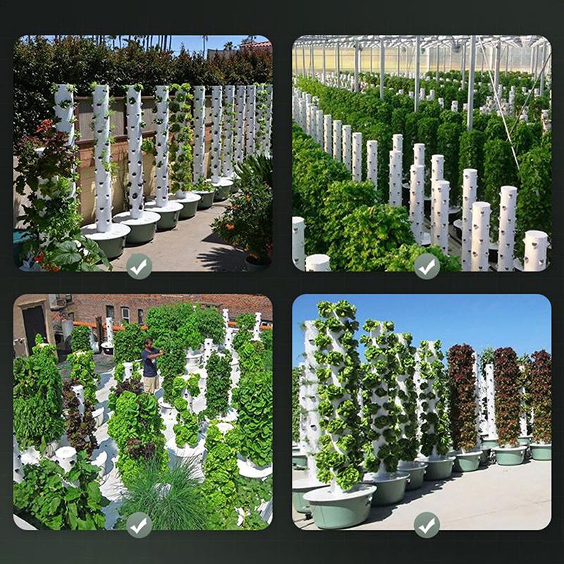 Hydroponic Growing System Indoor Outdoor Home Grow Herb Vertical Garden Tower Vegetable Planter Pot Kit Diy