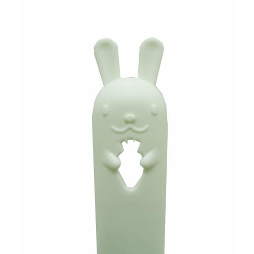 Ohe Shoe Cleaning Brush, White, Approx. 22cm H x 3.3cm W x 4.3cm D, Animal Shoe Brush with Rabbit Hook Brush