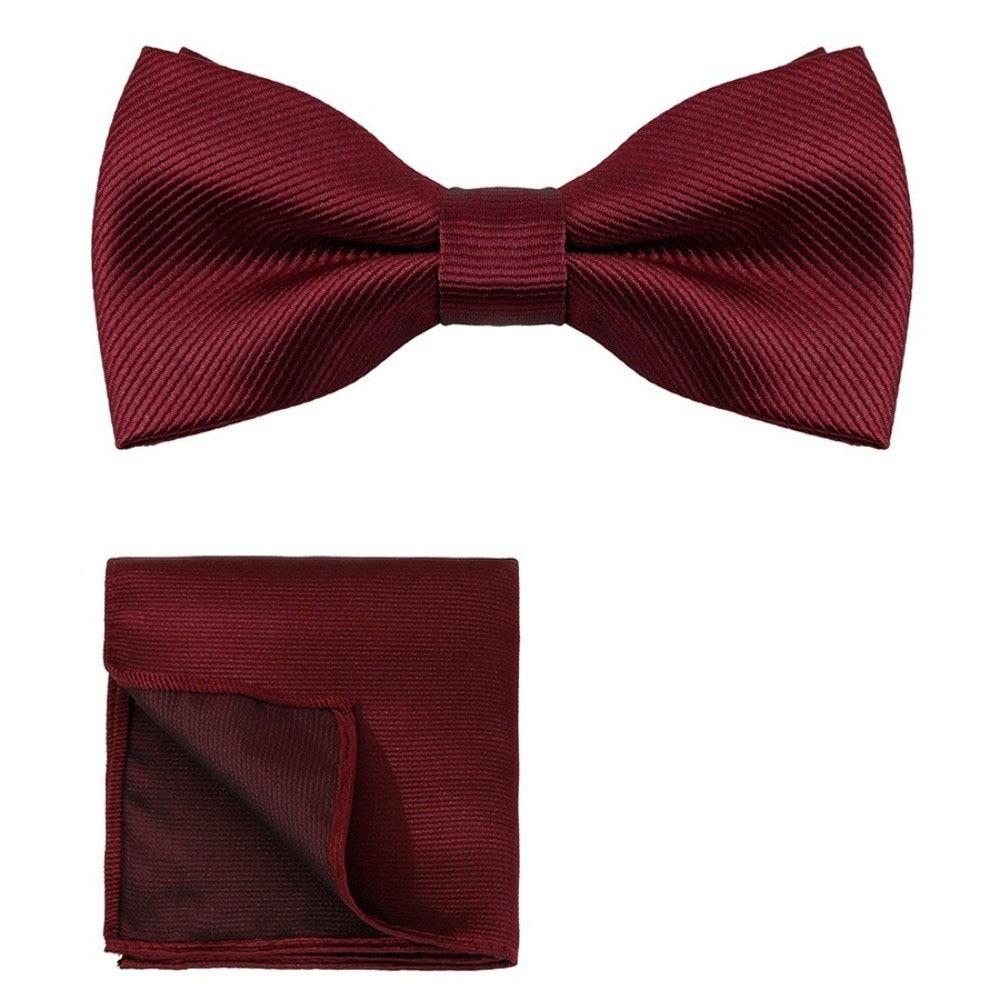Polyester Pocket Square Set Collar Wedding Accessory Set Corsage Set Bow Tie Set Banquet