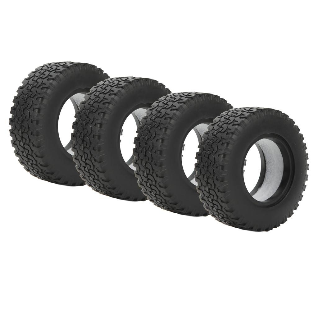 4Pcs 1.55 Inch Soft Rubber Wheel Tires for Tamiya CC01 LC70 LC80 118 Air UTB18 Capra Remote