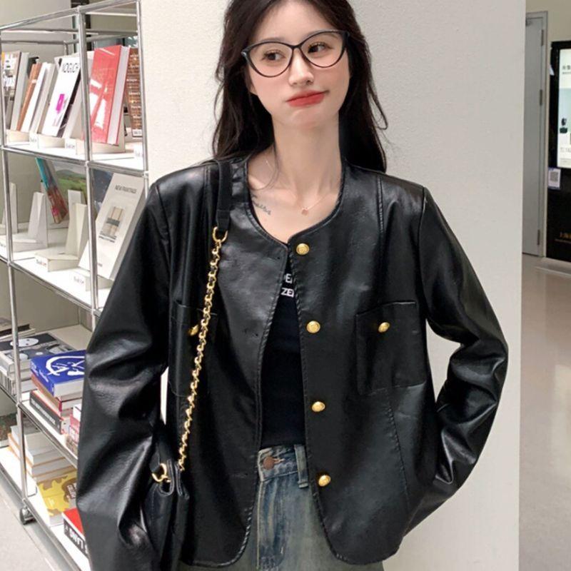 Trendy Loose PU Jacket for Women, Spring Autumn Street Style Coat, Fashionable Oversized Clothes