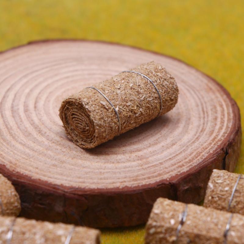 4 Stück 1/12 Puppenhaus Mini Heuballen Heuhaufen Modell Puppenhaus Bauernhof Dekoration Spielzeug Puppenhaus Mikro-Szenen Dekor Zubehör