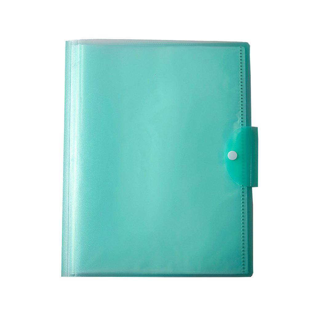 File Folder A3 Size Multi Pockets PP Clear Round Edge Document Organizer with Buckle Lock for