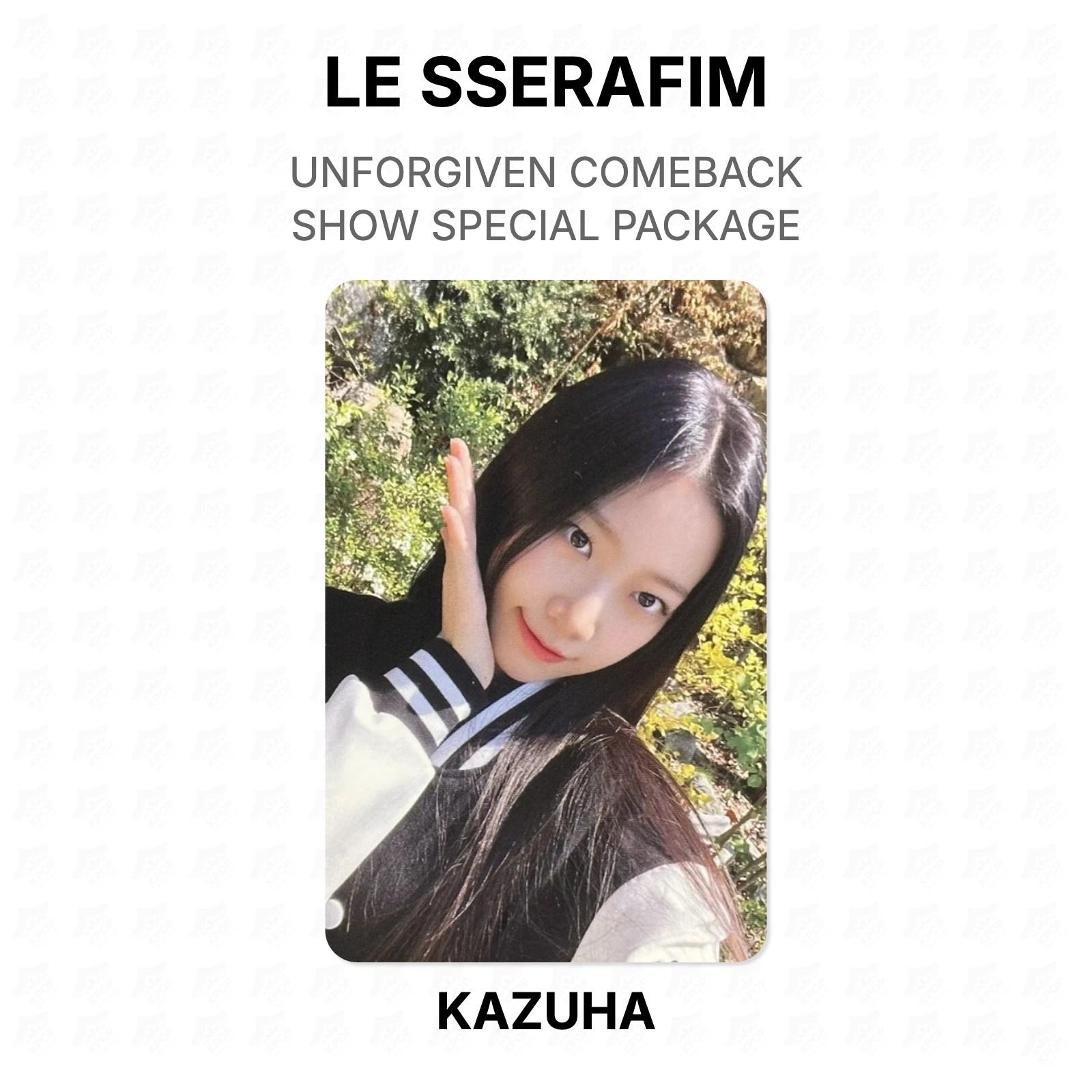LE SSERAFIM UNFORGIVEN COMEBACK SHOW SPECIAL PACKAGE Official Photocard KAZUHA