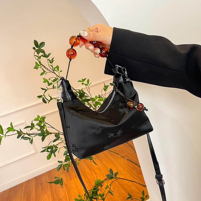 Guofeng Embroidery Fashion Design Portable Simple Shoulder Bag Female Tide 2025 Summer New New Chinese Dumpling Bag