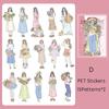 Journamm 30pcs/pack Ins Girl PET Stickers Flowers Materials DIY Scrapbooking Decor Junk Journal Collage Stationery Aesth Sticker