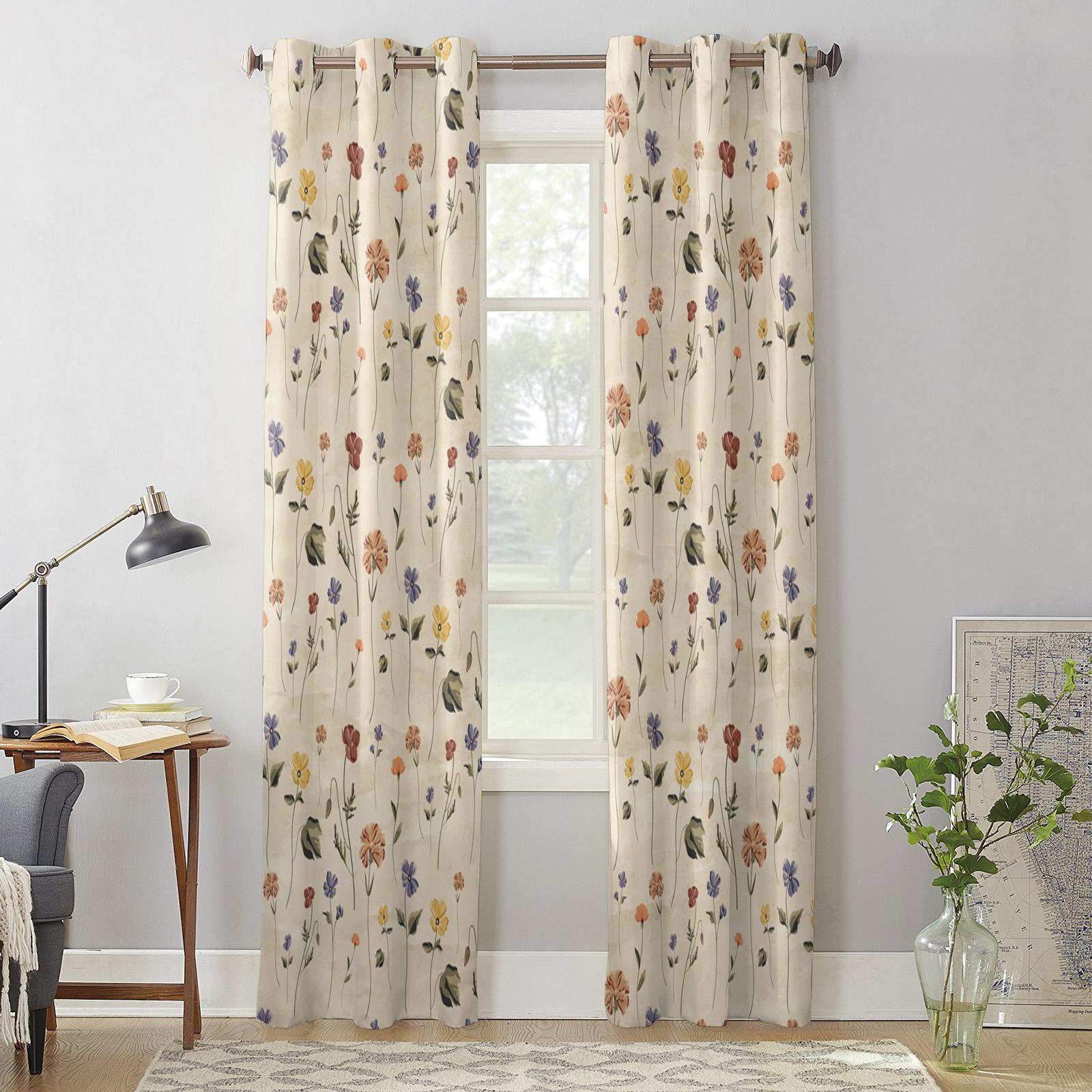 Ретро цветочный узор плитки оконные шторы гостиная спальня кухня шторы для детей шторы — фото 3