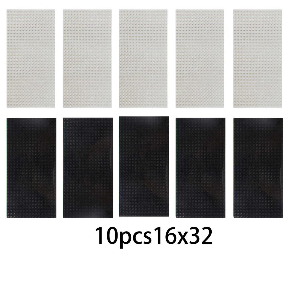 Perfect for play and displaying building block creations the 10 pieces with 16x32 holes are ideal for grass surfaces.