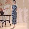 Sleeveless national style new Chinese long cheongsam improved young new women's retro slim waist evening dress