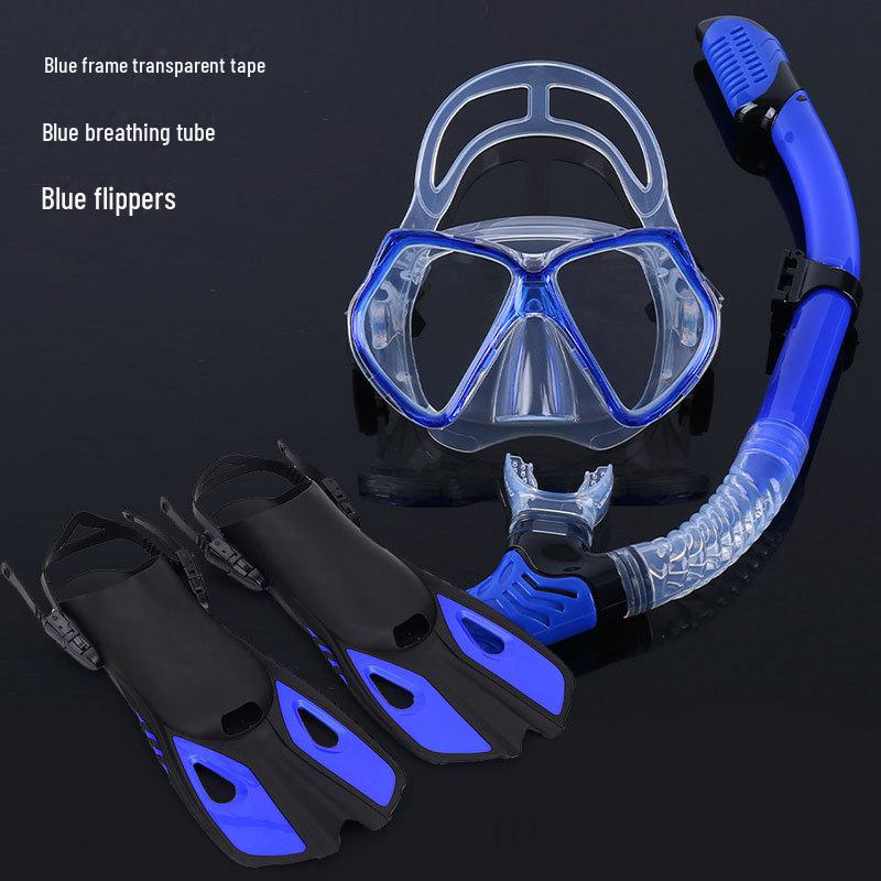HD Light-transmitting Cross-border Free Diving Goggles with Ultra-wide Field of View and Liquid Silicone Design.
