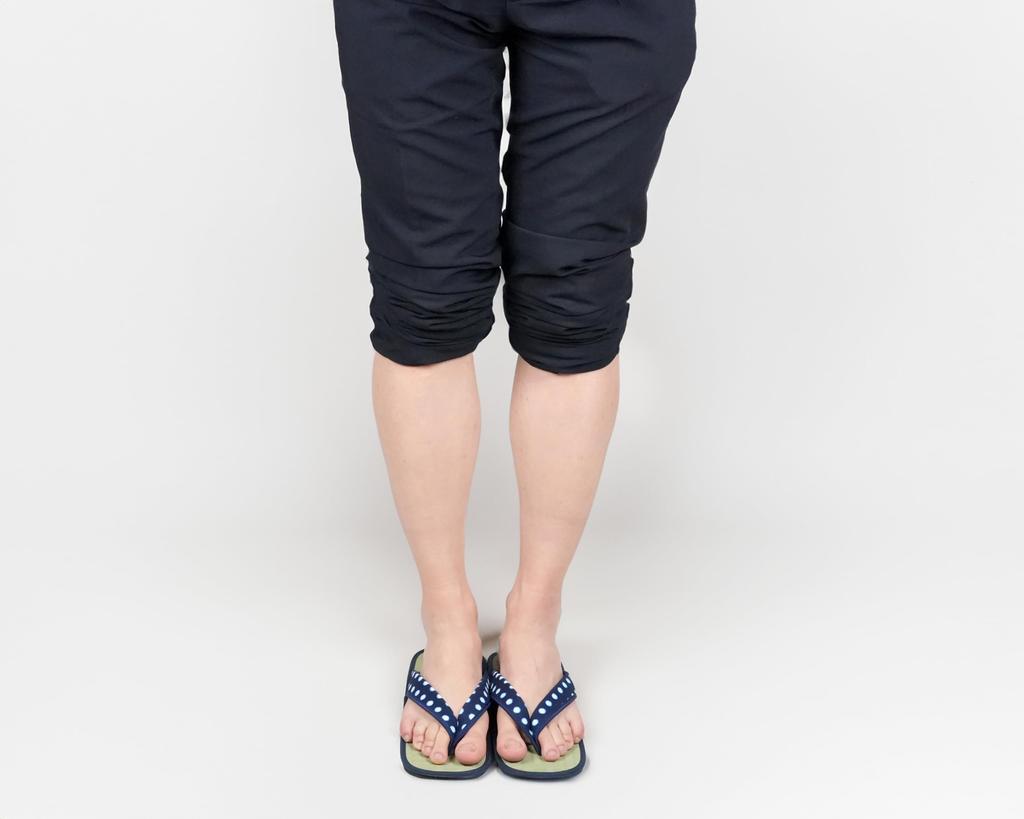 ISM Japanese Pattern Geta Free Size Sandals, Indigo,