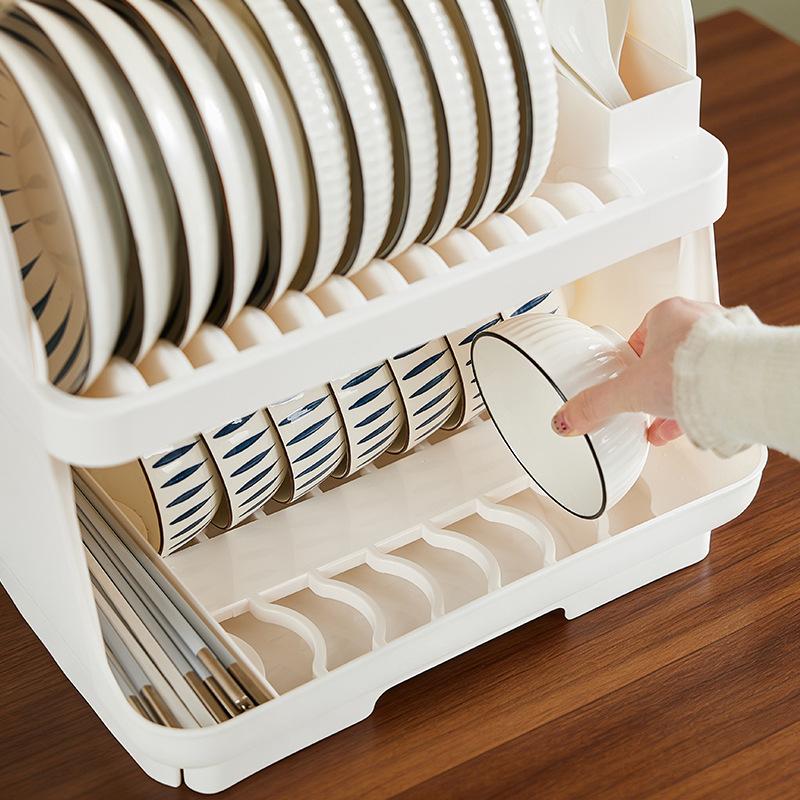Shelf Kitchen Dishes Dish Storage Rack Tableware Storage Box Multifunctional Household