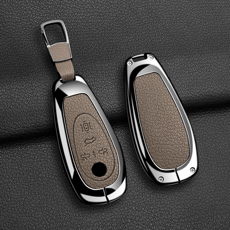 New Fashion Car Remote Key Case Cover for Morris Garages MG Cyberster Zinc Alloy Leather Protection Shell Keychain Accessories
