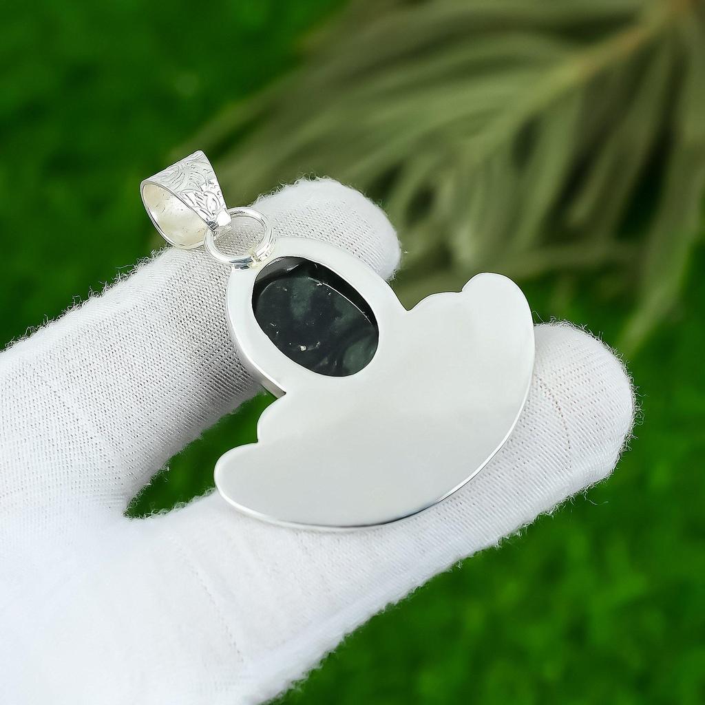 Natural Kambaba Jasper Gemstone Jewelry 925 Sterling Silver Pendant For Women