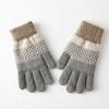 Thickened Winter Knitted Gloves Windproof Wool Gloves Fashion Touch Screen Gloves  for Men Women