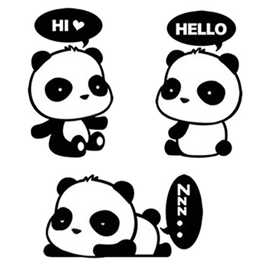 Animal Pattern Self-Adhesive Removable Panda Switch Sticker for Bedroom