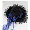 Demon Bow Tweed Lace Halloween Witch Hat Sweet and Cute Witch Hat for Women Original Lolita Witch Hats