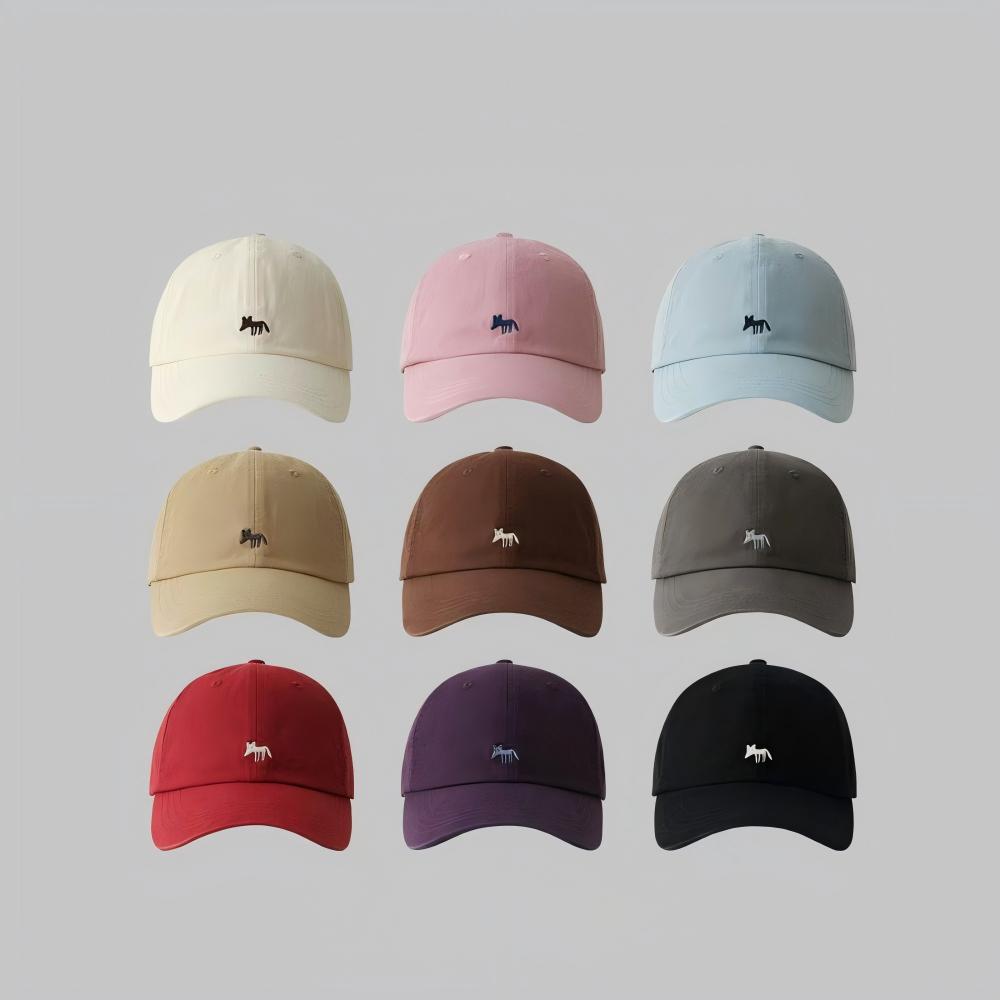 Fox Embroidered Soft Top Baseball Cap Large Head Size Unisex Couple Sun Hat Spring Summer Casual Outdoor Peaked Cap