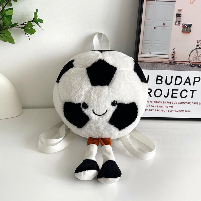 Plush Soccer Toy Backpack For Kids With Breathable Lightweight Design For School And Play
