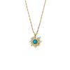 Sun Totem Necklace: Retro European & American Style, Micro-Inlaid Mermaid Princess Pendant Clavicle Chain