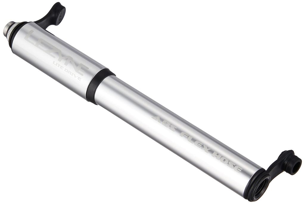 Japanese LEZYNE LITE DRIVE Bicycle Hand Size S Compatible with Presta and Schrader Valves [Official Product] Pump/Air Pump, (18cm, 80g), Silver,