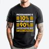 Programmer Software Developer Computer Engineer Coding Vintage T Shirts Breathable Man Clothes Graphic Tees - Men's Summer Co...